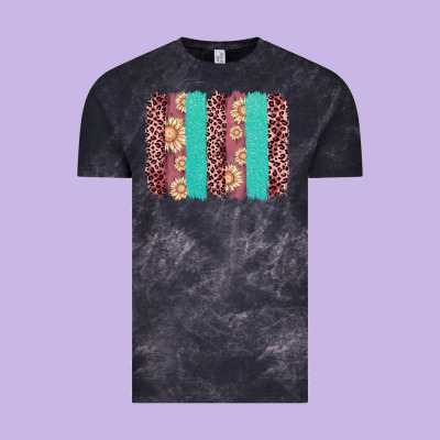 Valentine's Day Floral Leopard Brushstroke Vintage Tee Designed By Adodesignshop