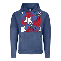 Vintage Denim Glitter 4th Of July Seamless Pattern Vintage Hoodie - BundleAndBundleShop