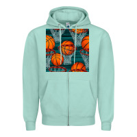 Seafoam basketball hoop seamless pattern Zipper Hoodie - BundleAndBundleShop