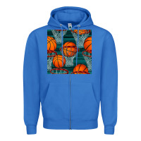 True Royal basketball hoop seamless pattern Zipper Hoodie - BundleAndBundleShop