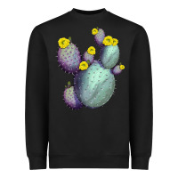 Black Opunthia Santa Rita Cacti Heavyweight Sweatshirt - LillyAllenDesigns