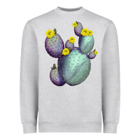 Heather Grey Opunthia Santa Rita Cacti Heavyweight Sweatshirt - LillyAllenDesigns