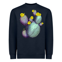 Navy Opunthia Santa Rita Cacti Heavyweight Sweatshirt - LillyAllenDesigns