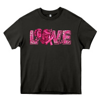 Asphalt Breast Cancer Love Heavy Core Tee - texasbilliewilder