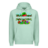 Seafoam custom name christmas elf Premium Hoodie - texasbilliewilder