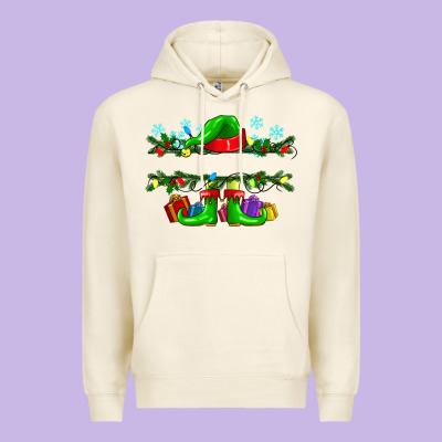 Custom Name Christmas Elf Premium Hoodie Designed By Texasbilliewilder