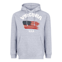 Heather Grey VIRGINIA U.S.A Heavyweight Hoodie - Bettercallsaul