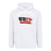 White VIRGINIA U.S.A Heavyweight Hoodie - Bettercallsaul