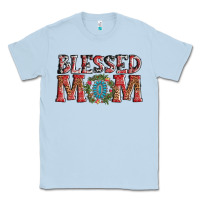 Dusty Blue blessed mom christmas Classic Tee - AdoDesignShop