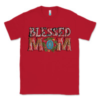 Red blessed mom christmas Classic Tee - AdoDesignShop