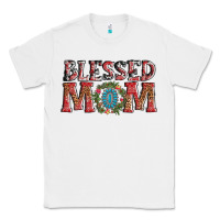 White blessed mom christmas Classic Tee - AdoDesignShop