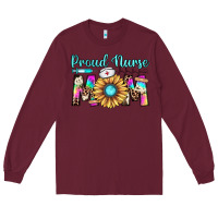 Burgundy proud nurse mom Long Sleeve Tee - JahusDesignShop