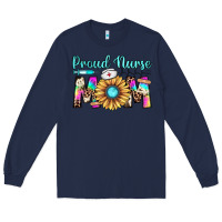 Navy proud nurse mom Long Sleeve Tee - JahusDesignShop