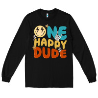 Black one happy dude Long Sleeve Tee - MaliasSmallBusiness