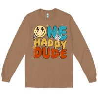 Toasted Coconut one happy dude Long Sleeve Tee - MaliasSmallBusiness