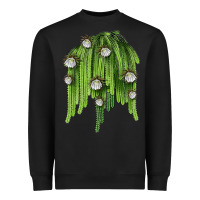 Black Selenicereus Cactus Heavyweight Sweatshirt - LillyAllenDesigns