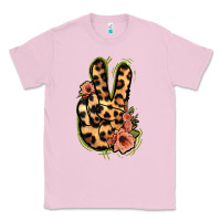 Leopard Floral Peace Sign Classic Tee | Teevron