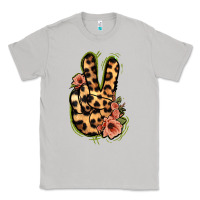 Moon Dust Leopard Floral Peace Sign Classic Tee - Jasminsmagicworld