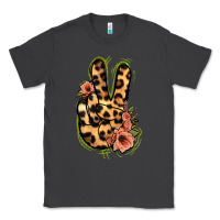 Smoke Leopard Floral Peace Sign Classic Tee - Jasminsmagicworld
