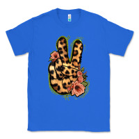 True Royal Leopard Floral Peace Sign Classic Tee - Jasminsmagicworld