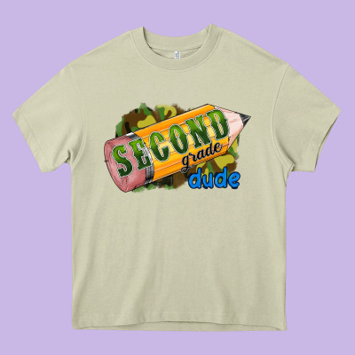 Second Grade Dude Heavy Core Tee Designed By Ranaportraitstore