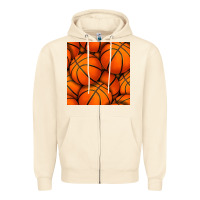Sandshell basketball seamless pattern Zipper Hoodie - BundleAndBundleShop