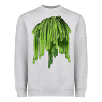 Heather Grey Selenicereus Cactus Heavyweight Sweatshirt - LillyAllenDesigns