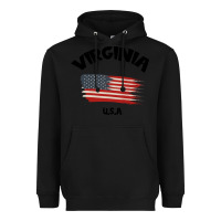 Black VIRGINIA U.S.A Heavyweight Hoodie - Bettercallsaul