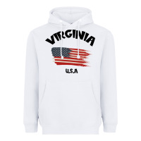 White VIRGINIA U.S.A Heavyweight Hoodie - Bettercallsaul