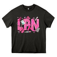 Asphalt Breast Cancer LPN Licensed Practical Nurse Heavy Core Tee - texasbilliewilder