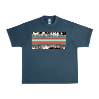 Midnight Navy western cowhide serape sunflower mama license plate Urban Heavy Tee - BarkalooDesign