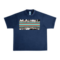 Navy western cowhide serape sunflower mama license plate Urban Heavy Tee - BarkalooDesign