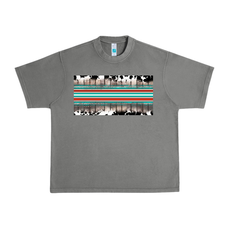 Western Cowhide Serape Sunflower Mama License Plate Urban Heavy Tee by BarkalooDesign | Teevron