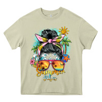 Mossy summer vibes messy bun Heavy Core Tee - BarkalooDesign