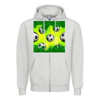 Dove Grey soccer balls with field  and tactics seamless pattern Zipper Hoodie - BundleAndBundleShop