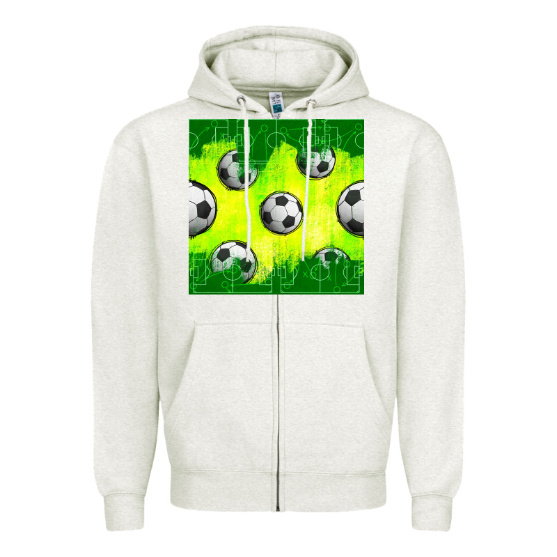 Soccer Balls With Field  And Tactics Seamless Pattern Zipper Hoodie by BundleAndBundleShop | Teevron