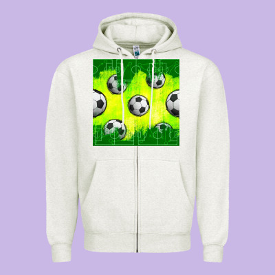 Soccer Balls With Field  And Tactics Seamless Pattern Zipper Hoodie Designed By Bundleandbundleshop