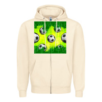 Sandshell soccer balls with field  and tactics seamless pattern Zipper Hoodie - BundleAndBundleShop