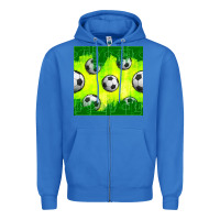 True Royal soccer balls with field  and tactics seamless pattern Zipper Hoodie - BundleAndBundleShop