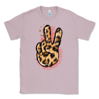 Lilac Pink Glitter Leopard Peace Sign Classic Tee - Jasminsmagicworld