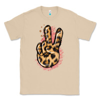 Mushroom Pink Glitter Leopard Peace Sign Classic Tee - Jasminsmagicworld