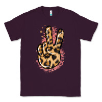 Plum Pink Glitter Leopard Peace Sign Classic Tee - Jasminsmagicworld