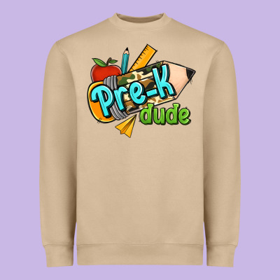 Pre K Dude Heavyweight Sweatshirt Designed By Jasminsmagicworld