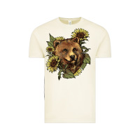 Vintage Arctic bear head sunflowers Vintage Tee - NancyCooperArtShop