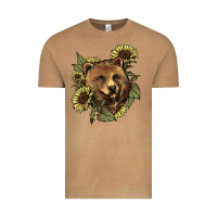 Vintage Camel bear head sunflowers Vintage Tee - NancyCooperArtShop