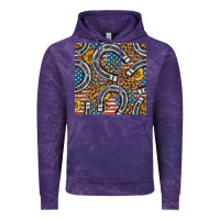 Cloud Purple American Flag Horseshoe Deamless Pattern Vintage Hoodie - BundleAndBundleShop