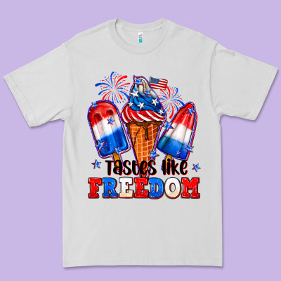 4th Of July Ice Creams Tastes Like Freedom Premium Tee Designed By Neo Western