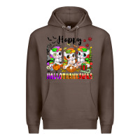 Coffee happy hallothanksmas unicorns Premium Hoodie - texasbilliewilder