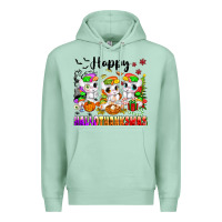 Seafoam happy hallothanksmas unicorns Premium Hoodie - texasbilliewilder