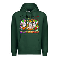 Sports Green happy hallothanksmas unicorns Premium Hoodie - texasbilliewilder